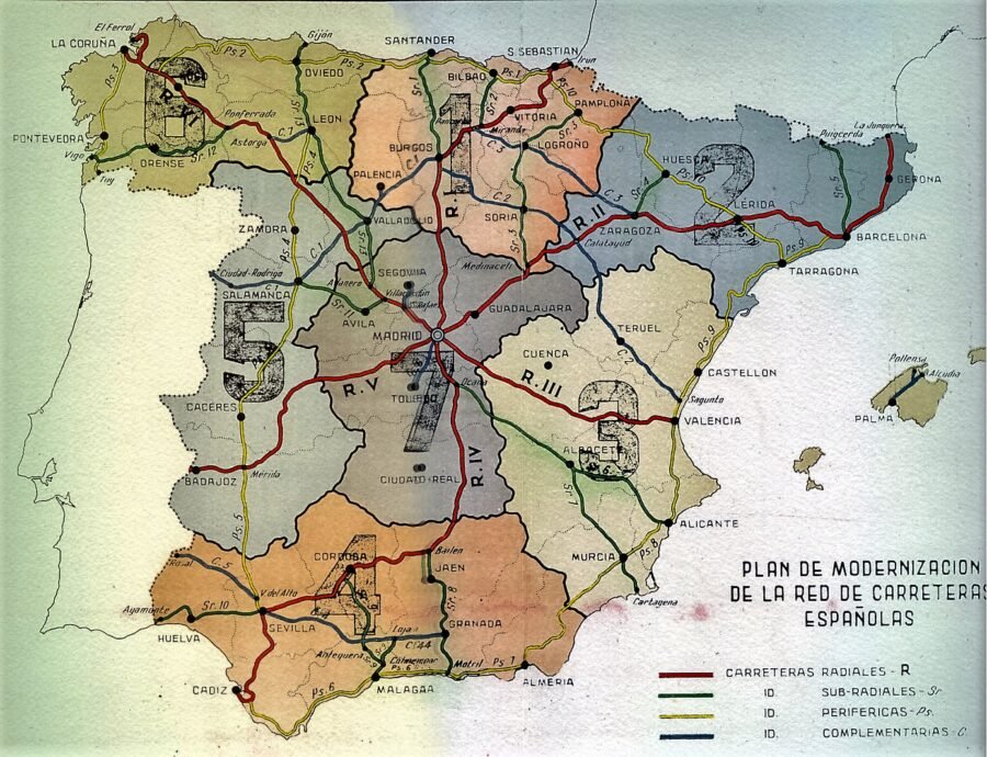 Plan de modernización de la Red de Carreteras Españolas de 1950.